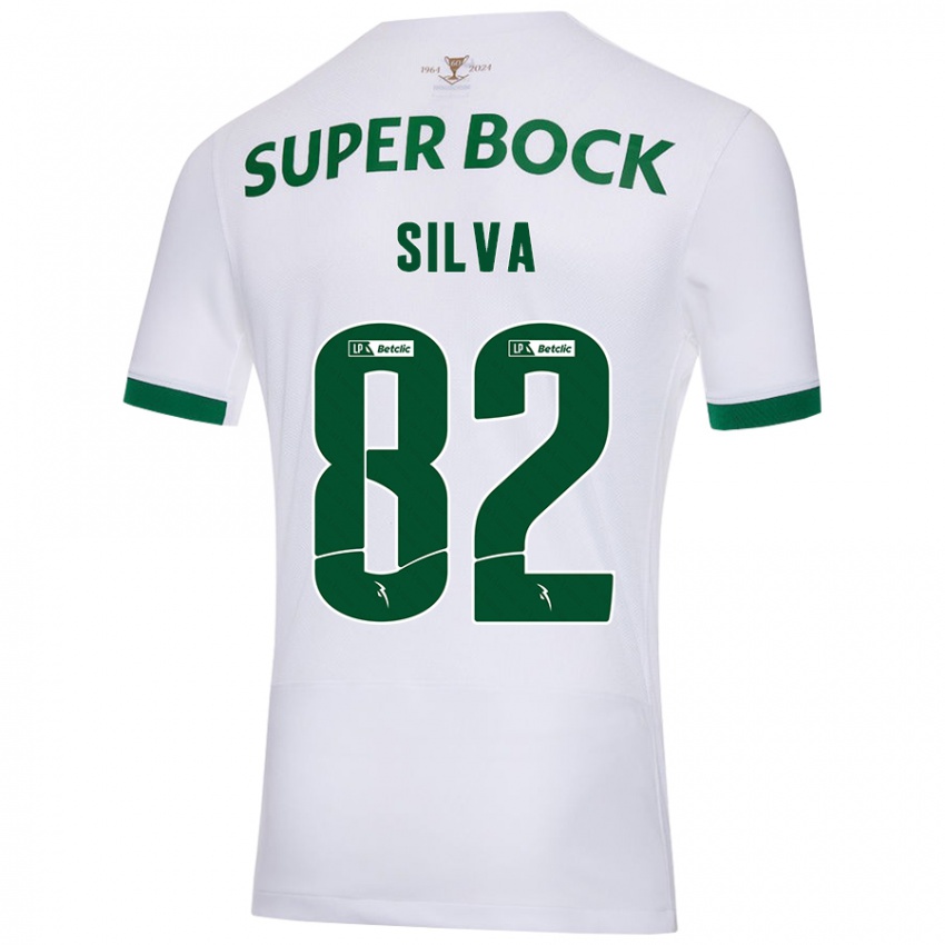 Criança Camisola Gabriel Silva #82 Verde Branco Alternativa 2024/25 Camisa Brasil