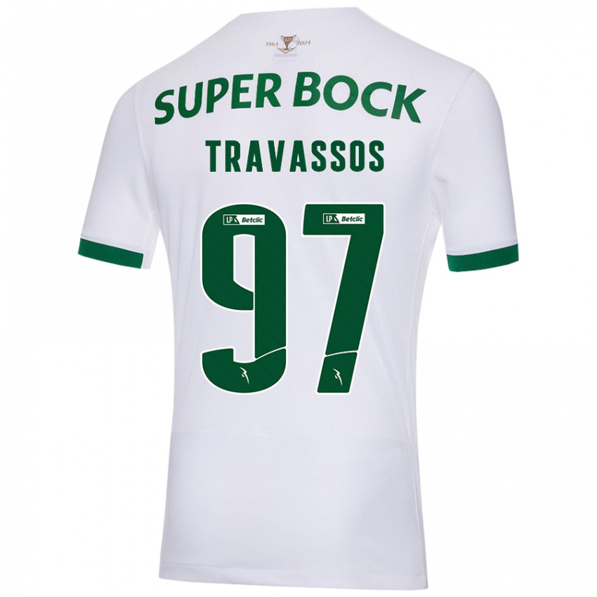 Criança Camisola Travassos #97 Verde Branco Alternativa 2024/25 Camisa Brasil