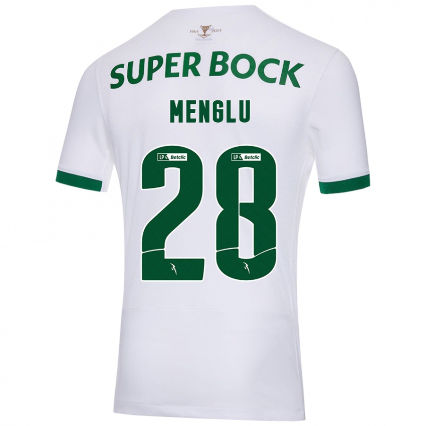 Criança Camisola Shen Menglu #28 Verde Branco Alternativa 2024/25 Camisa Brasil