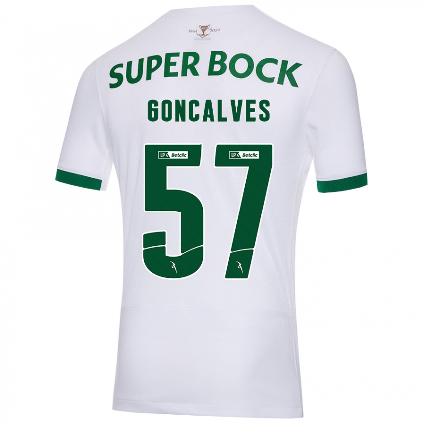 Criança Camisola Inês Gonçalves #57 Verde Branco Alternativa 2024/25 Camisa Brasil