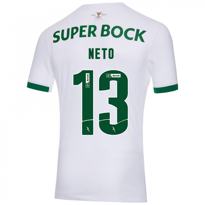 Criança Camisola Luís Neto #13 Verde Branco Alternativa 2024/25 Camisa Brasil