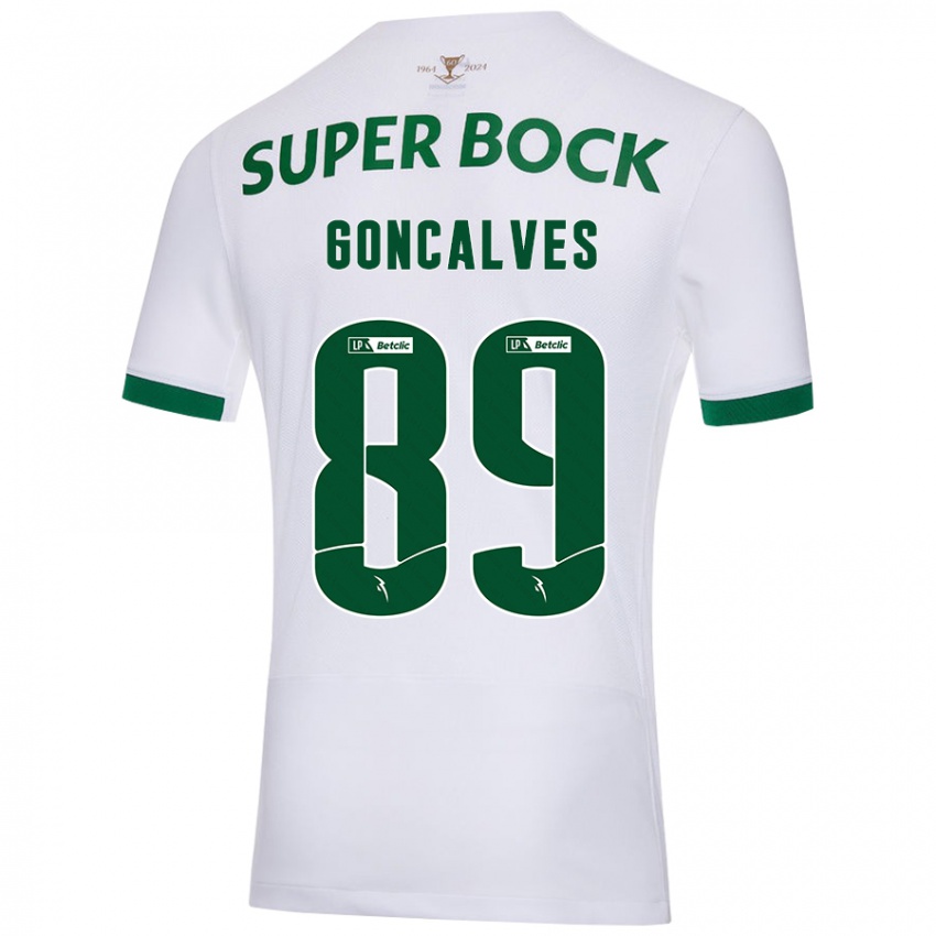 Criança Camisola André Gonçalves #89 Verde Branco Alternativa 2024/25 Camisa Brasil