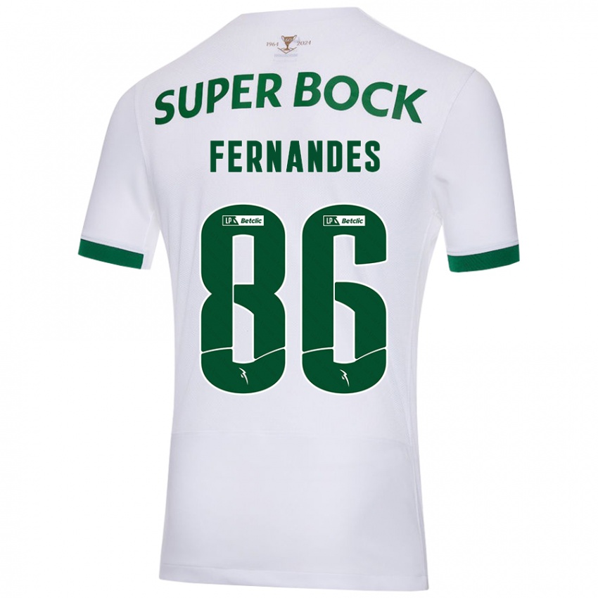 Criança Camisola Emanuel Fernandes #86 Verde Branco Alternativa 2024/25 Camisa Brasil