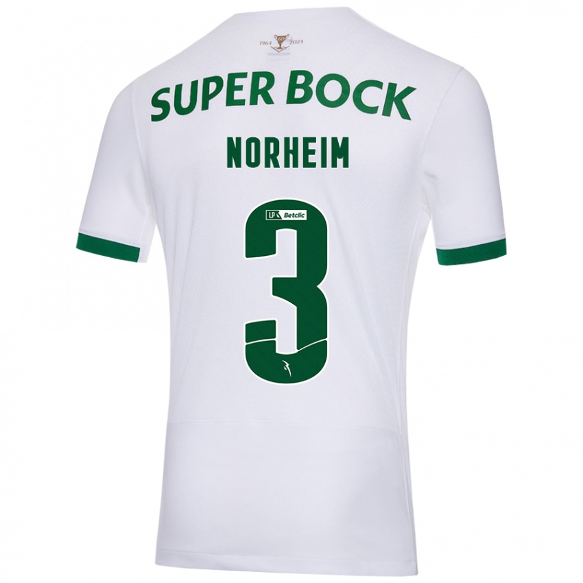 Criança Camisola Andrea Norheim #3 Verde Branco Alternativa 2024/25 Camisa Brasil