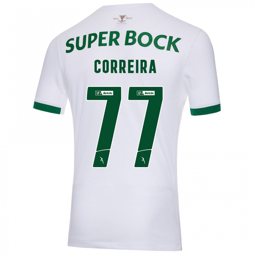 Criança Camisola Alicia Figueiredo Lima Correia #77 Verde Branco Alternativa 2024/25 Camisa Brasil