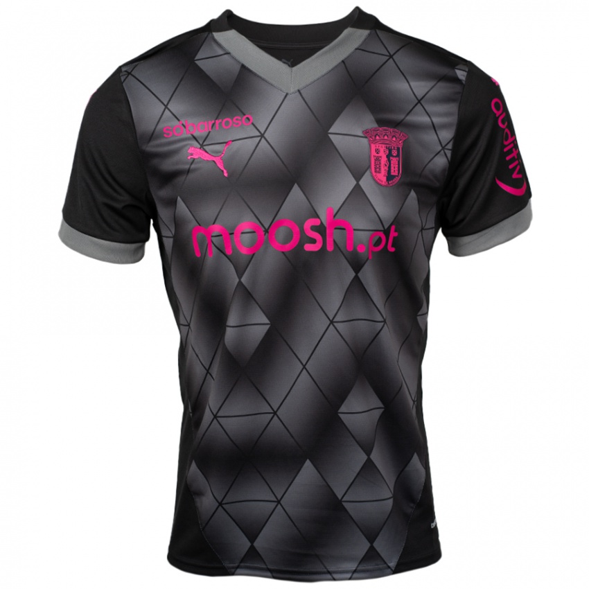 Criança Camisola Adrián Marín #19 Preto Rosa Alternativa 2024/25 Camisa Brasil