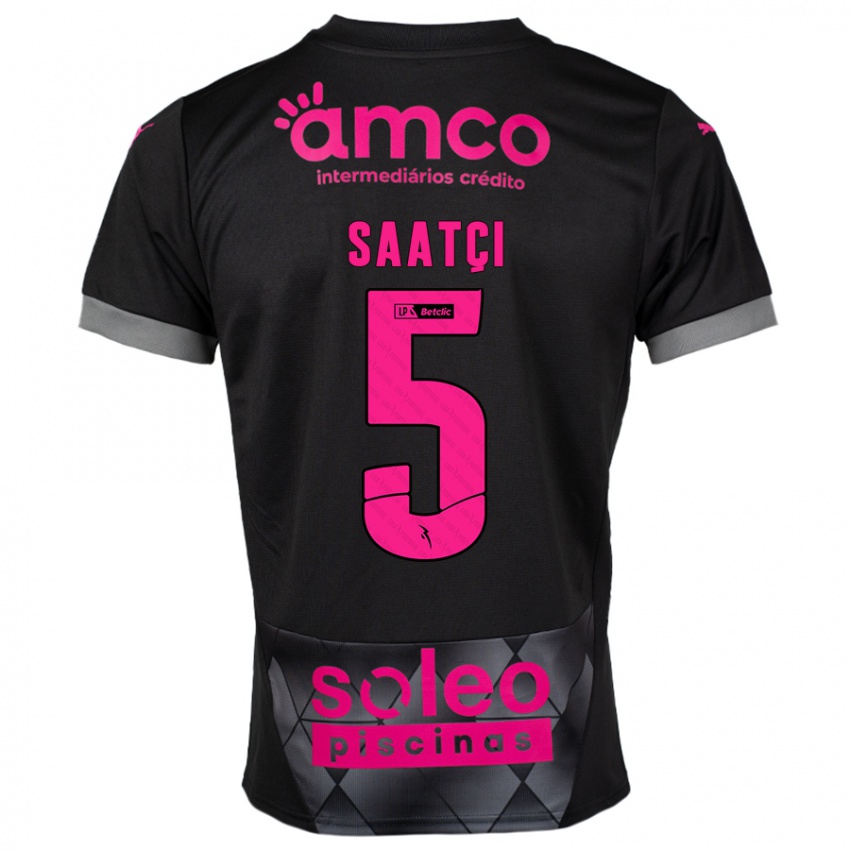 Criança Camisola Serdar Saatçı #5 Preto Rosa Alternativa 2024/25 Camisa Brasil