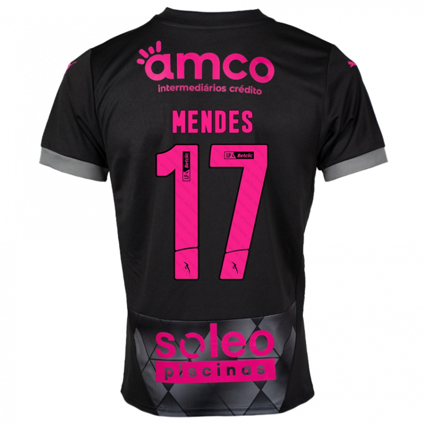 Criança Camisola Joe Mendes #17 Preto Rosa Alternativa 2024/25 Camisa Brasil