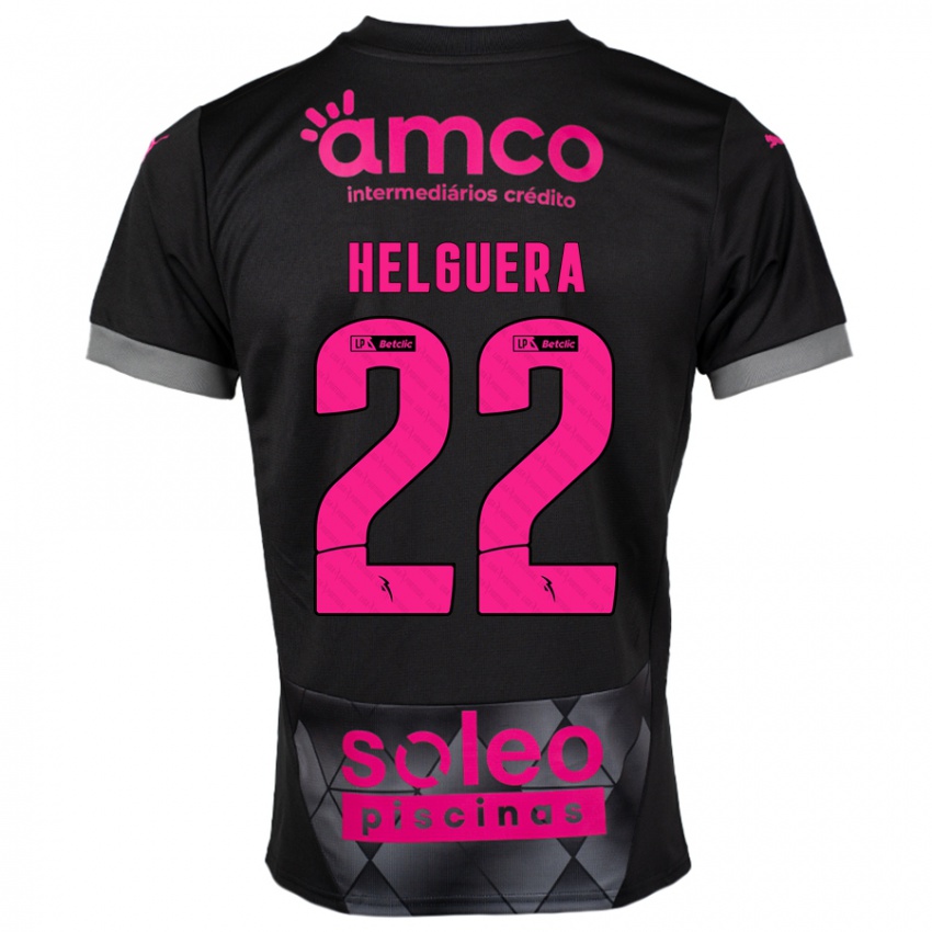 Criança Camisola Thiago Helguera #22 Preto Rosa Alternativa 2024/25 Camisa Brasil