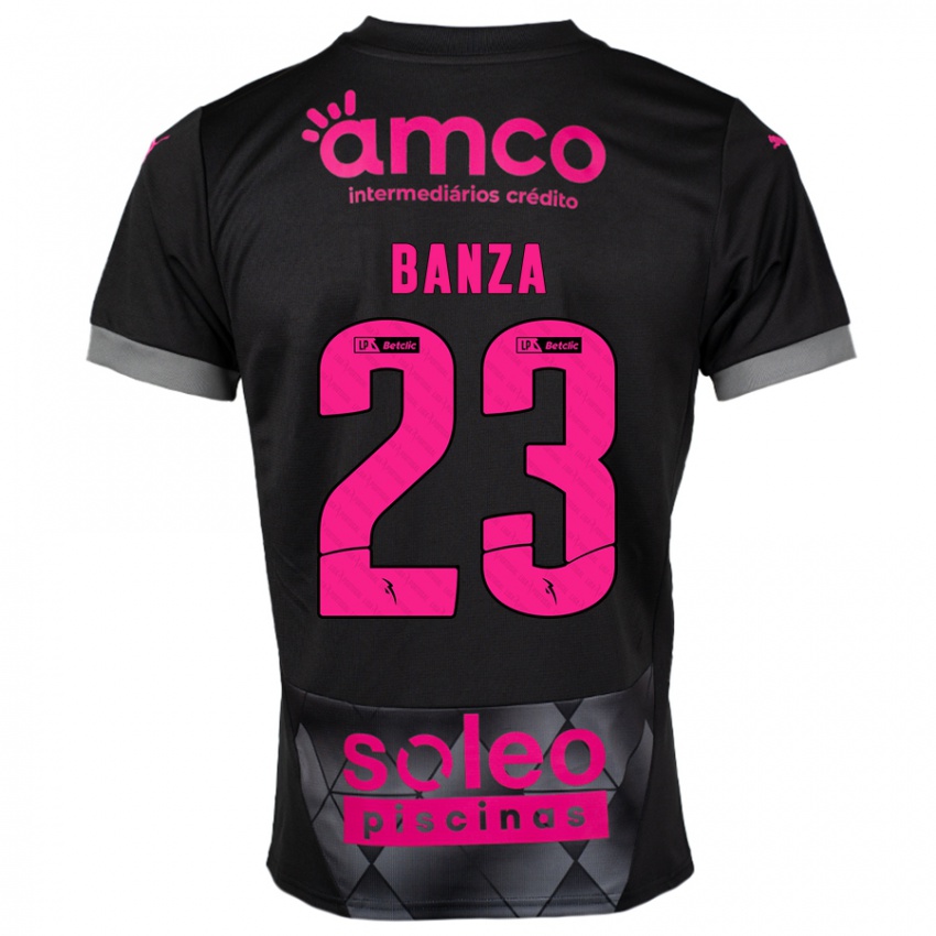 Criança Camisola Simon Banza #23 Preto Rosa Alternativa 2024/25 Camisa Brasil