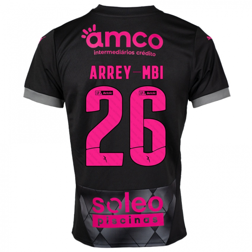 Criança Camisola Bright Arrey-Mbi #26 Preto Rosa Alternativa 2024/25 Camisa Brasil