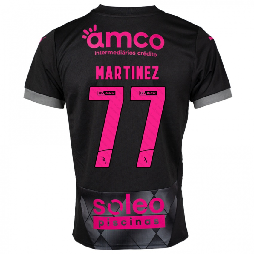 Criança Camisola Gabri Martínez #77 Preto Rosa Alternativa 2024/25 Camisa Brasil