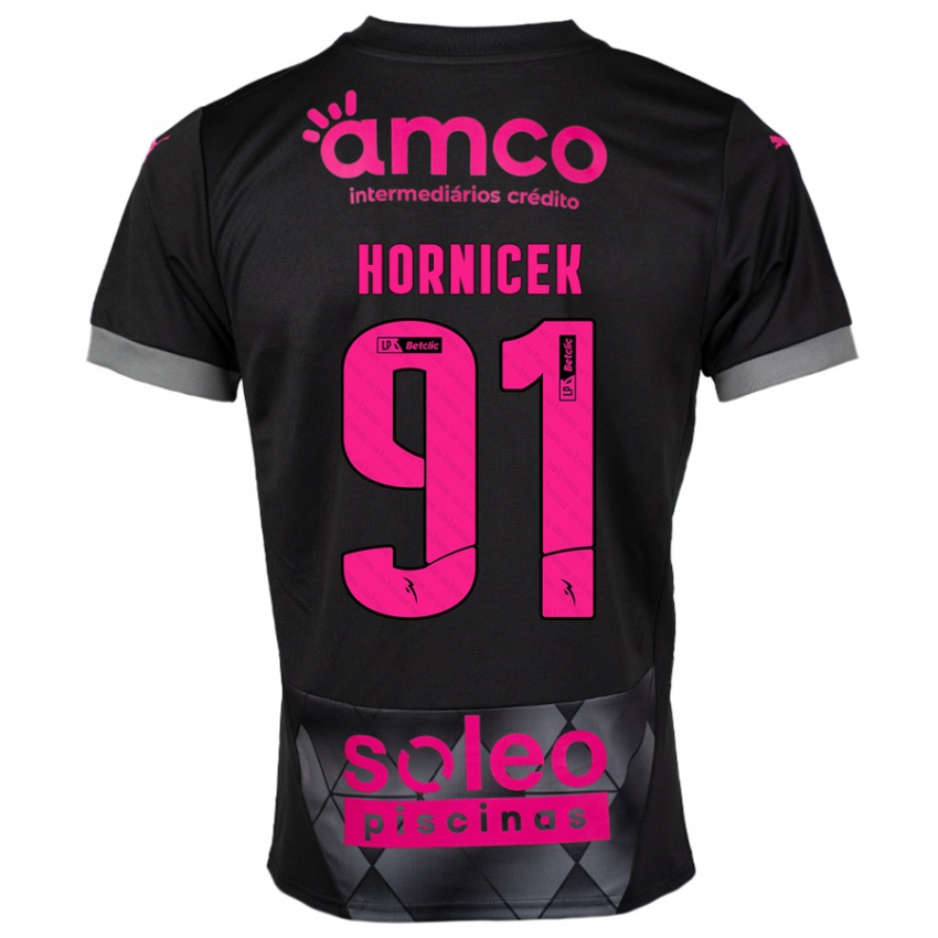 Criança Camisola Lukas Hornicek #91 Preto Rosa Alternativa 2024/25 Camisa Brasil