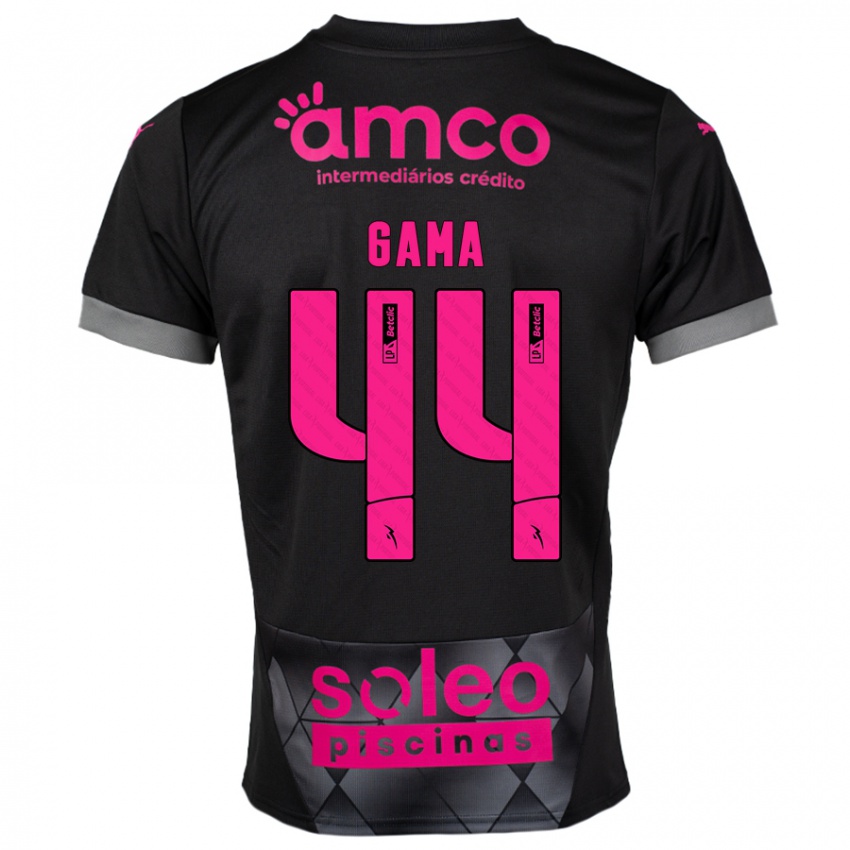 Criança Camisola Dinis Gama #44 Preto Rosa Alternativa 2024/25 Camisa Brasil