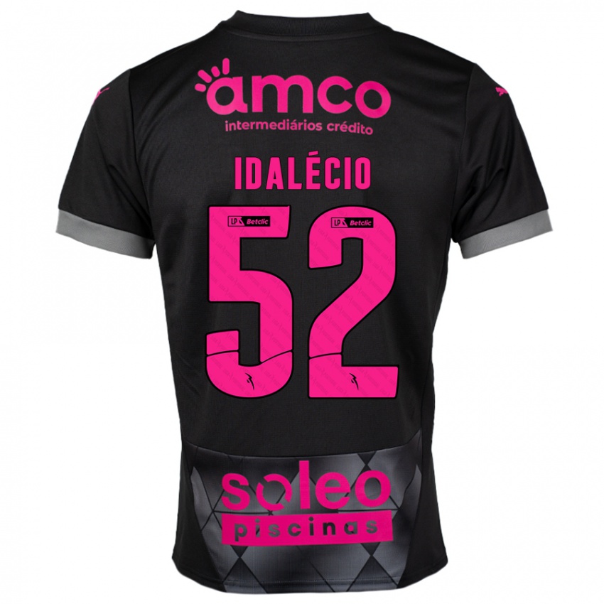 Criança Camisola Idalécio #52 Preto Rosa Alternativa 2024/25 Camisa Brasil