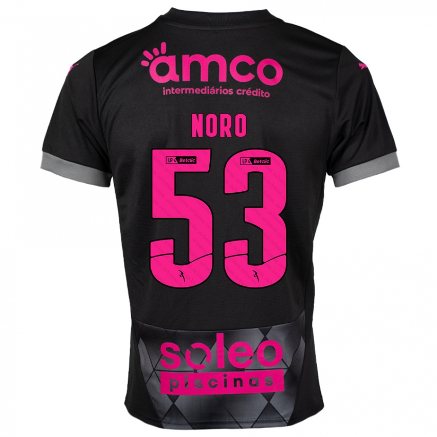 Criança Camisola Jonatás Noro #53 Preto Rosa Alternativa 2024/25 Camisa Brasil