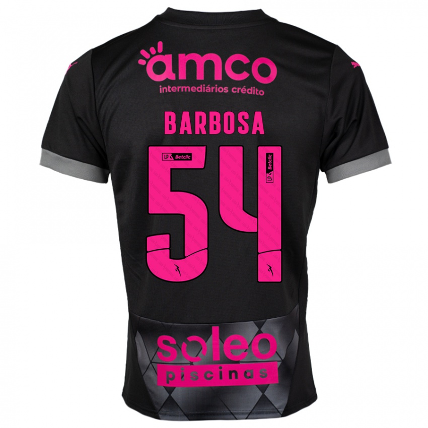 Criança Camisola Guilherme Barbosa #54 Preto Rosa Alternativa 2024/25 Camisa Brasil