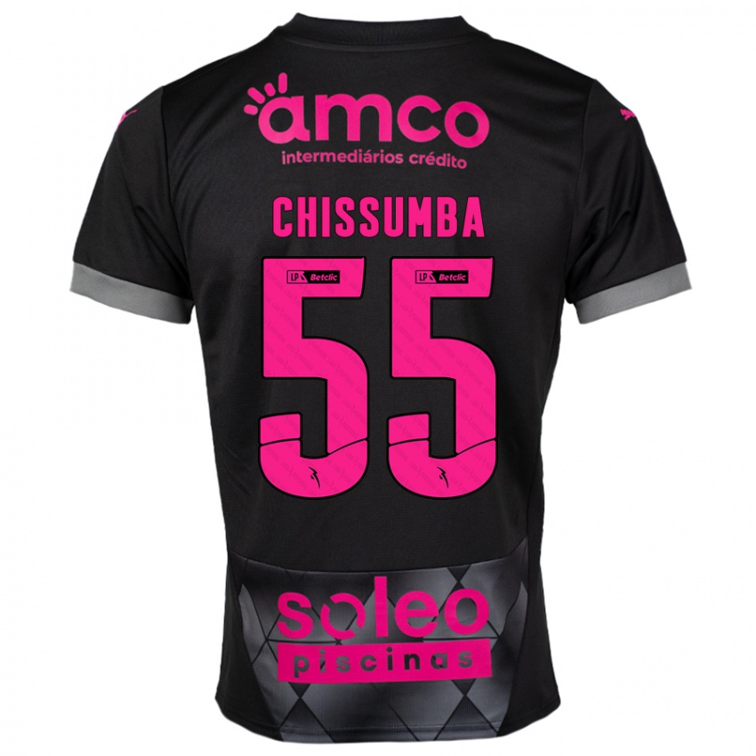 Criança Camisola Chissumba #55 Preto Rosa Alternativa 2024/25 Camisa Brasil