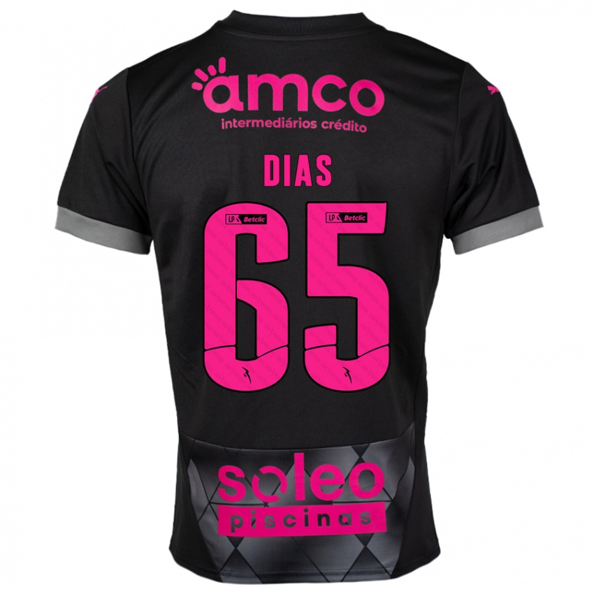 Criança Camisola Leandro Dias #65 Preto Rosa Alternativa 2024/25 Camisa Brasil