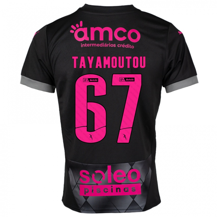 Criança Camisola Enzo Tayamoutou #67 Preto Rosa Alternativa 2024/25 Camisa Brasil