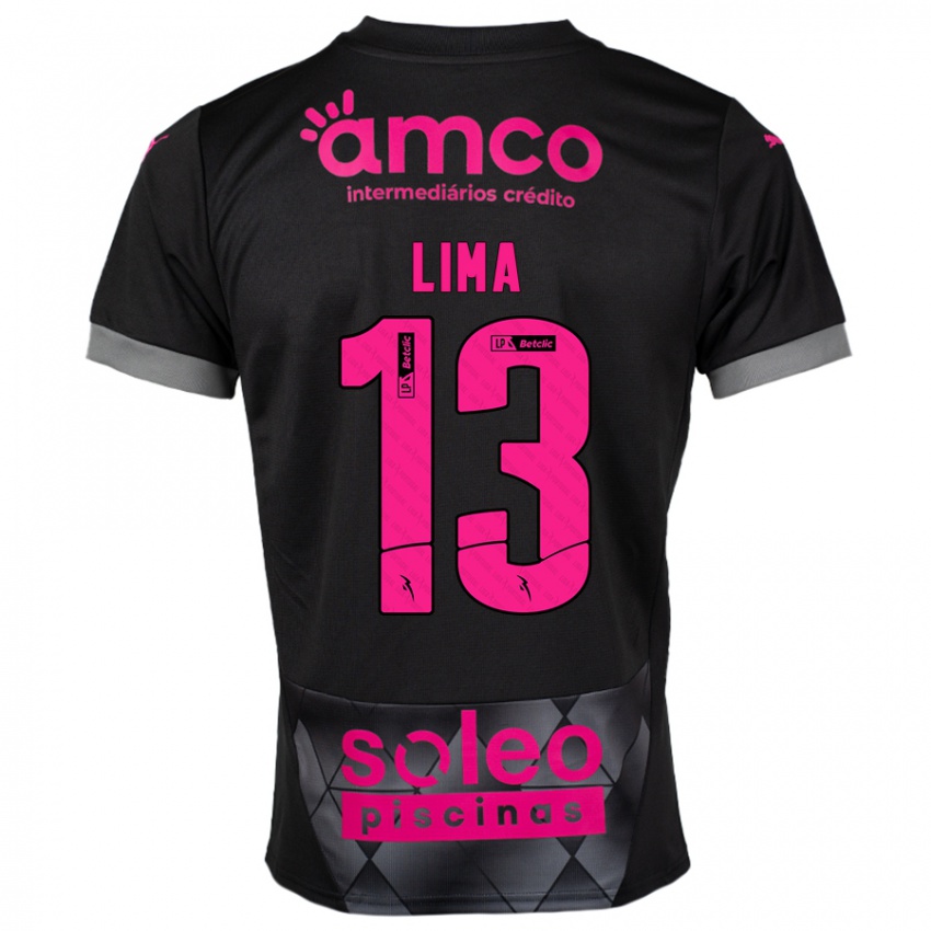 Criança Camisola Aline Lima #13 Preto Rosa Alternativa 2024/25 Camisa Brasil