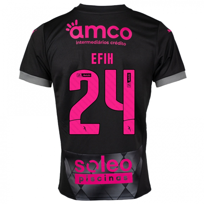 Criança Camisola Peace Efih #24 Preto Rosa Alternativa 2024/25 Camisa Brasil