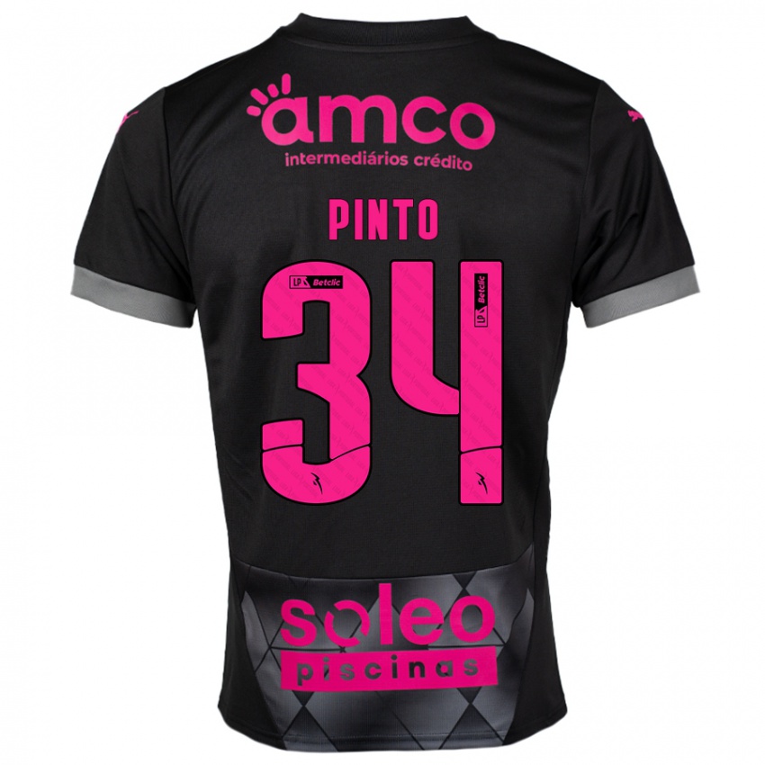 Criança Camisola Ana Pinto #34 Preto Rosa Alternativa 2024/25 Camisa Brasil