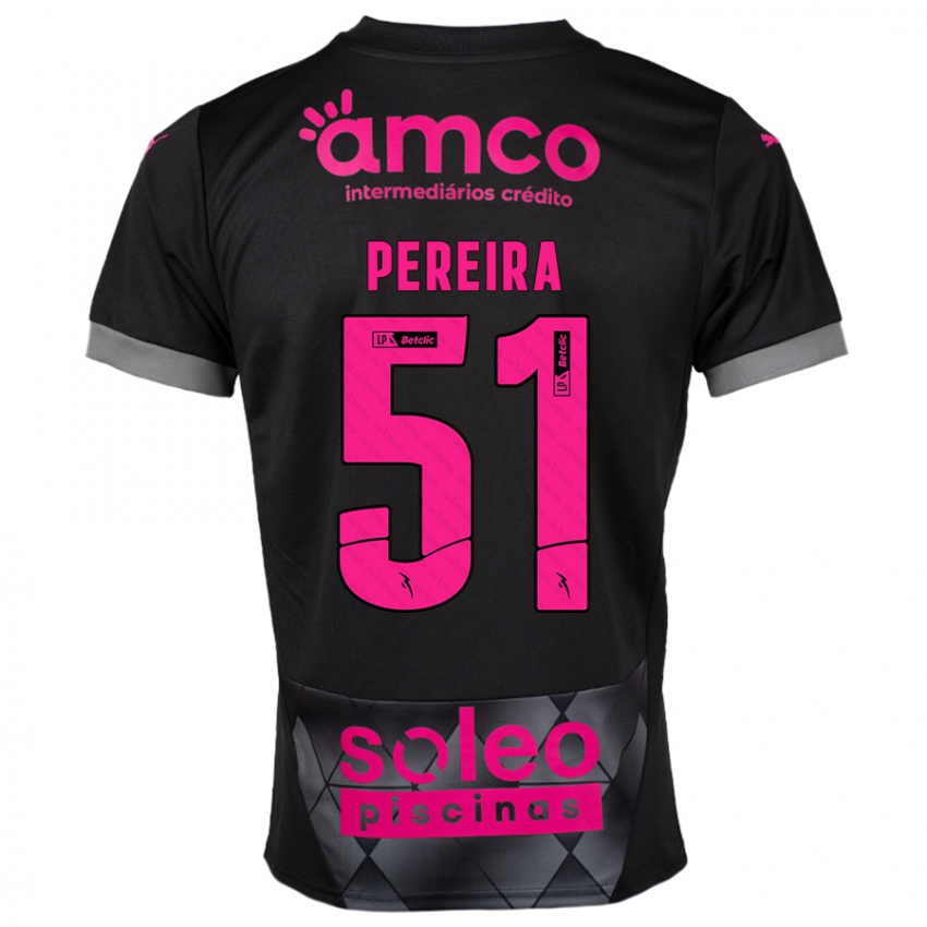 Criança Camisola Evy Pereira #51 Preto Rosa Alternativa 2024/25 Camisa Brasil