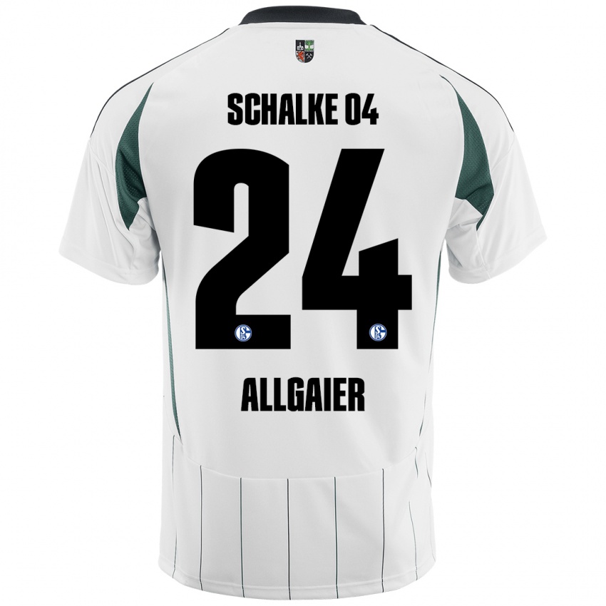 Criança Camisola Felix Allgaier #24 Verde Branco Alternativa 2024/25 Camisa Brasil