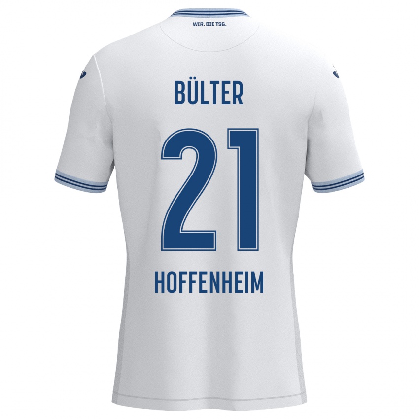 Criança Camisola Marius Bülter #21 Azul Branco Alternativa 2024/25 Camisa Brasil