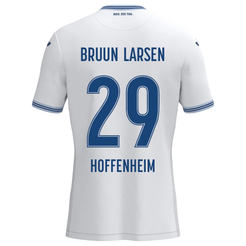 Criança Camisola Jacob Bruun Larsen #29 Azul Branco Alternativa 2024/25 Camisa Brasil