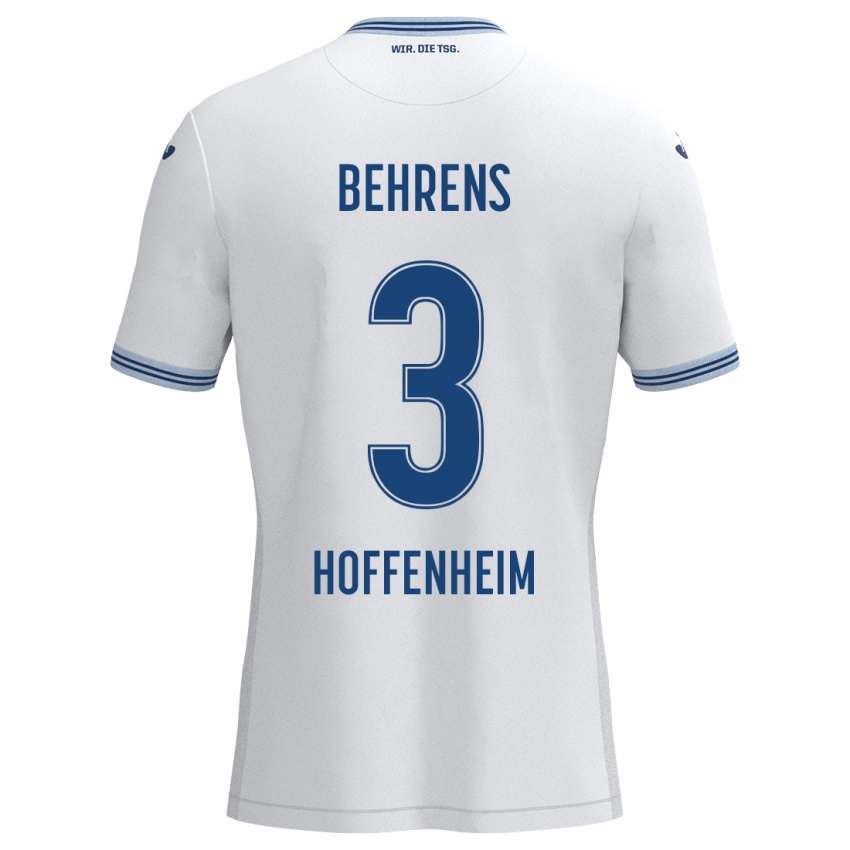 Criança Camisola Hennes Behrens #3 Azul Branco Alternativa 2024/25 Camisa Brasil