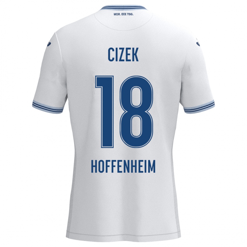 Criança Camisola Krystof Cizek #18 Azul Branco Alternativa 2024/25 Camisa Brasil