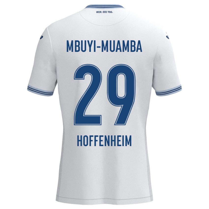 Criança Camisola Hubert Mbuyi-Muamba #29 Azul Branco Alternativa 2024/25 Camisa Brasil