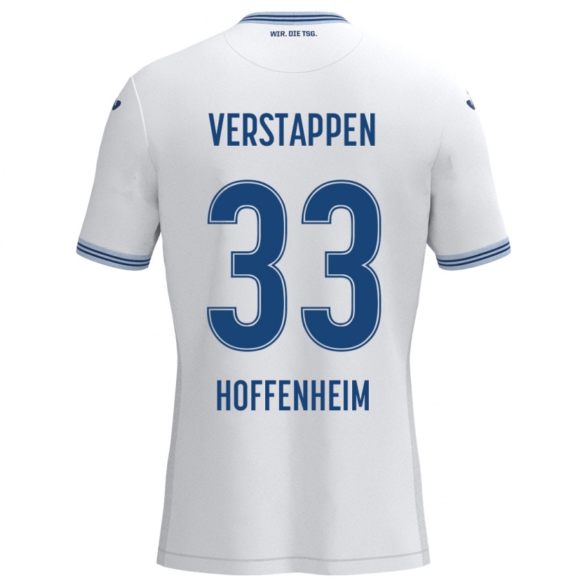 Criança Camisola Eric Verstappen #33 Azul Branco Alternativa 2024/25 Camisa Brasil