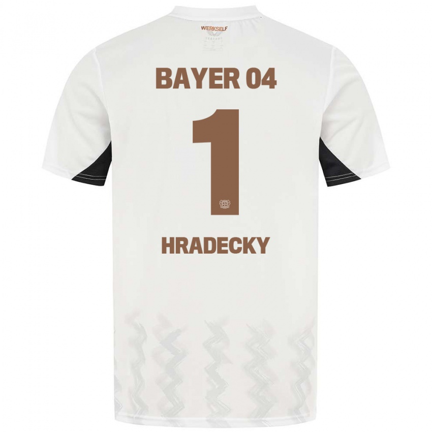 Criança Camisola Lukas Hradecky #1 Preto Branco Alternativa 2024/25 Camisa Brasil