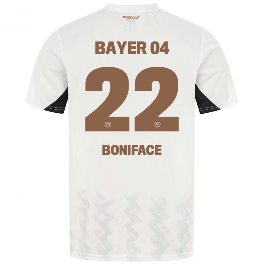 Criança Camisola Victor Boniface #22 Preto Branco Alternativa 2024/25 Camisa Brasil