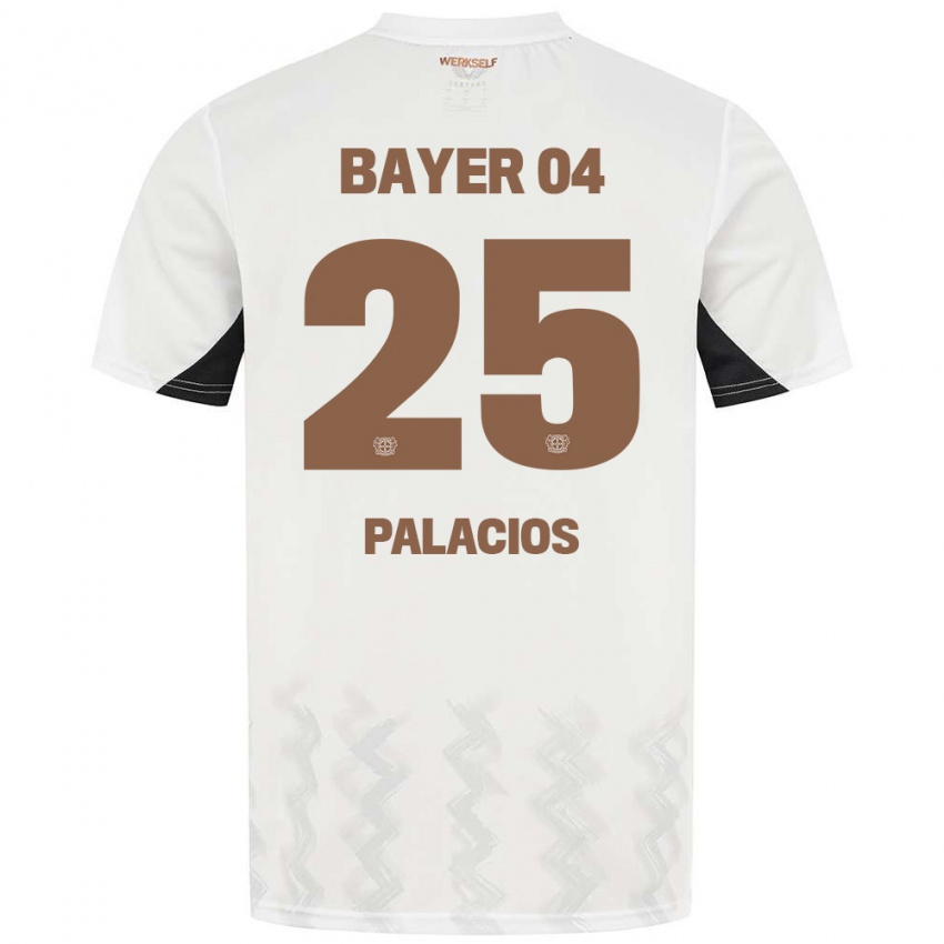 Criança Camisola Exequiel Palacios #25 Preto Branco Alternativa 2024/25 Camisa Brasil