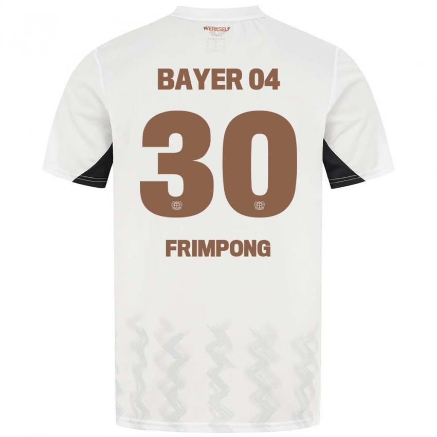 Criança Camisola Jeremie Frimpong #30 Preto Branco Alternativa 2024/25 Camisa Brasil