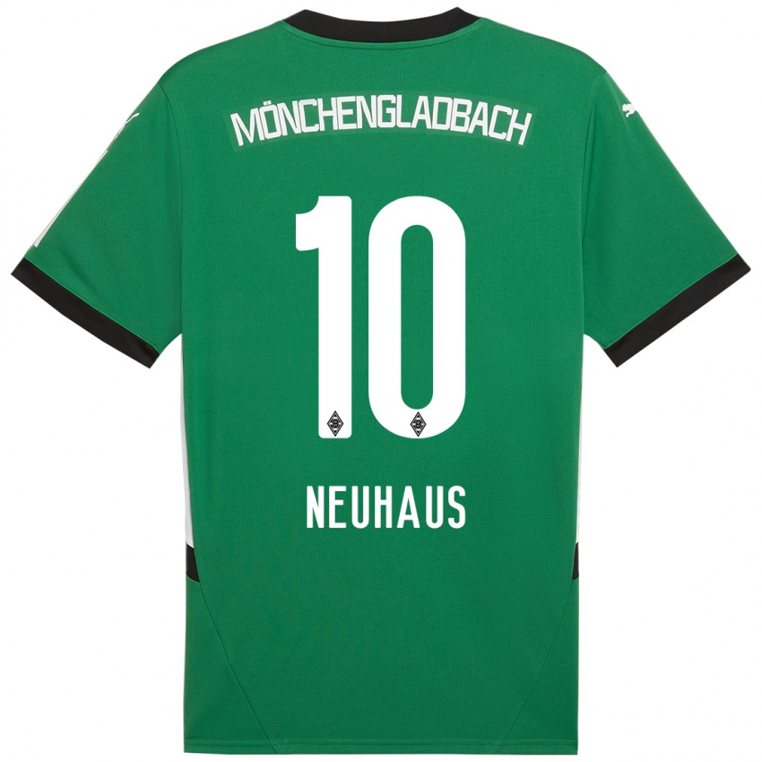 Criança Camisola Florian Neuhaus #10 Verde Branco Alternativa 2024/25 Camisa Brasil