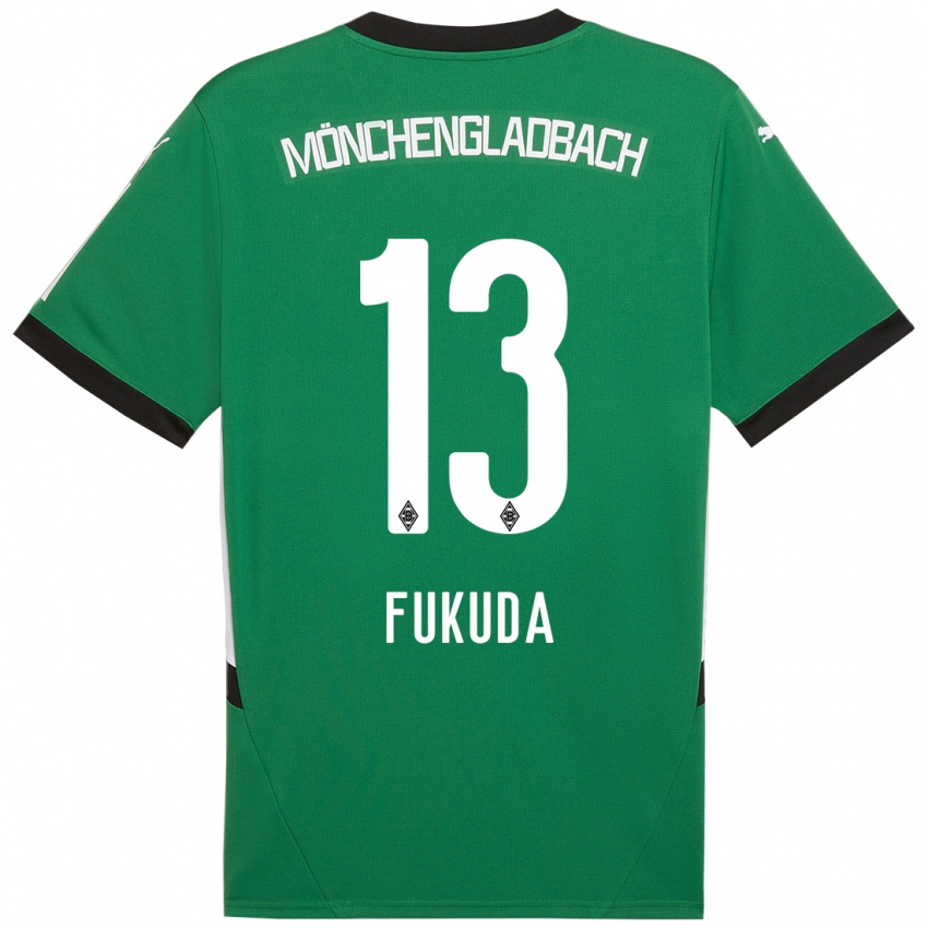 Criança Camisola Shio Fukuda #13 Verde Branco Alternativa 2024/25 Camisa Brasil