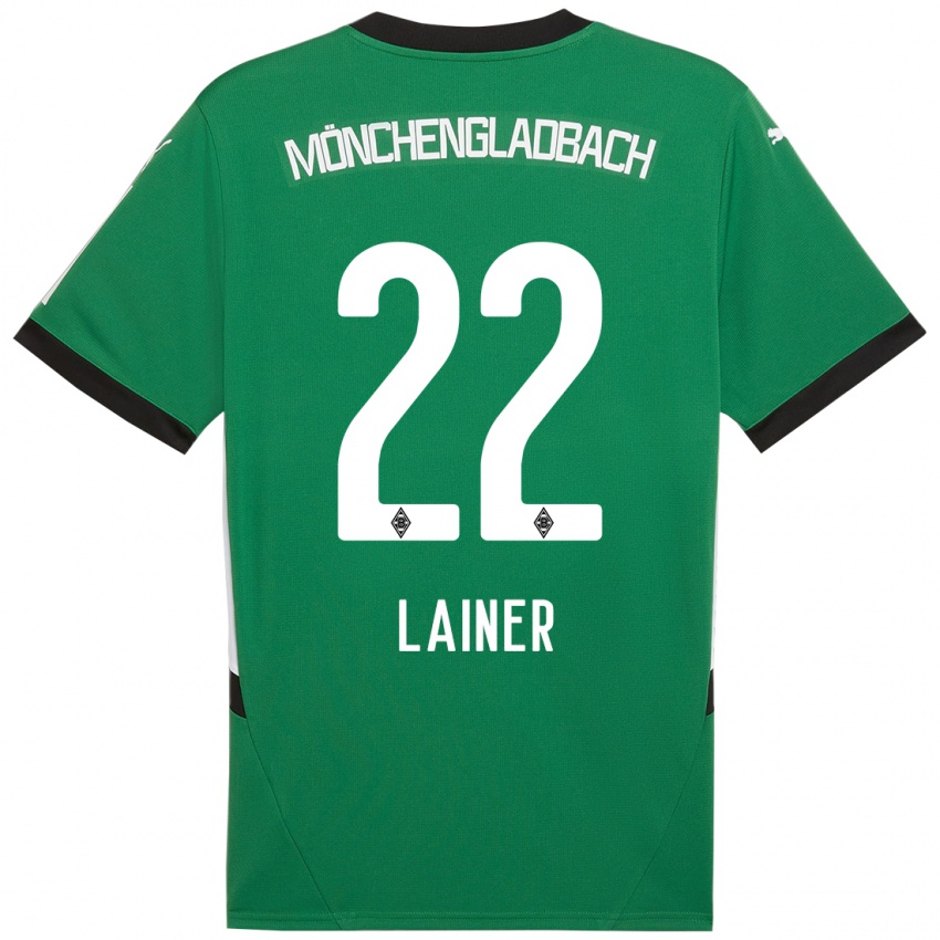 Criança Camisola Stefan Lainer #22 Verde Branco Alternativa 2024/25 Camisa Brasil