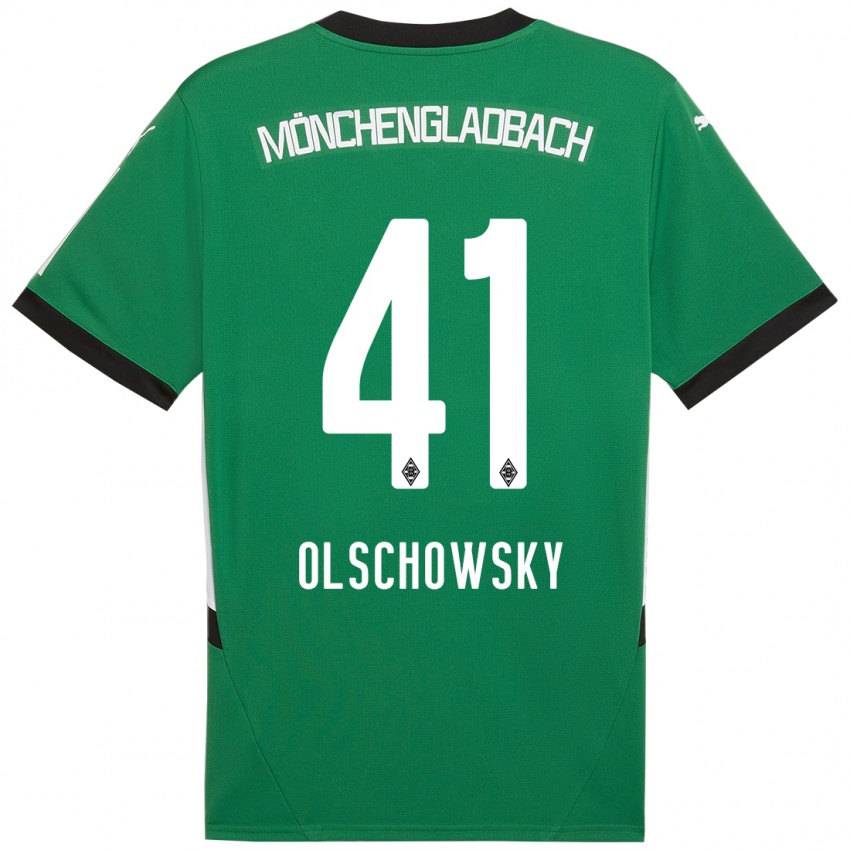 Criança Camisola Jan Olschowsky #41 Verde Branco Alternativa 2024/25 Camisa Brasil