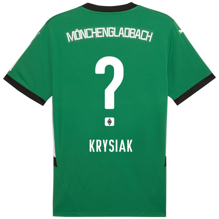 Criança Camisola Bartlomiej Krysiak #0 Verde Branco Alternativa 2024/25 Camisa Brasil