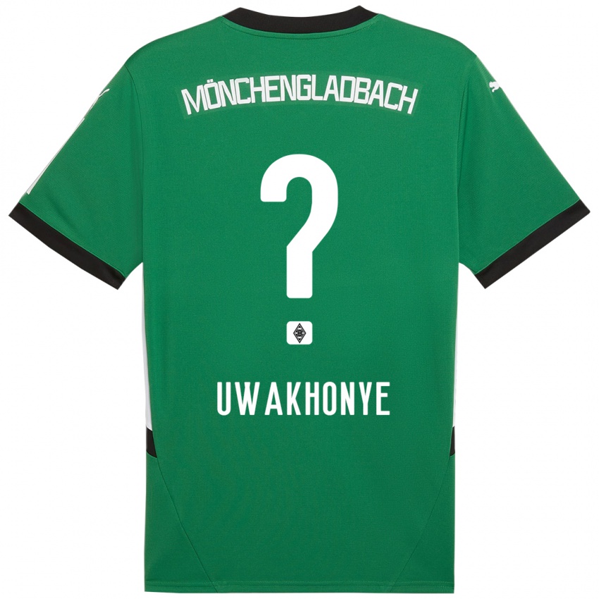 Criança Camisola Josiah Uwakhonye #0 Verde Branco Alternativa 2024/25 Camisa Brasil