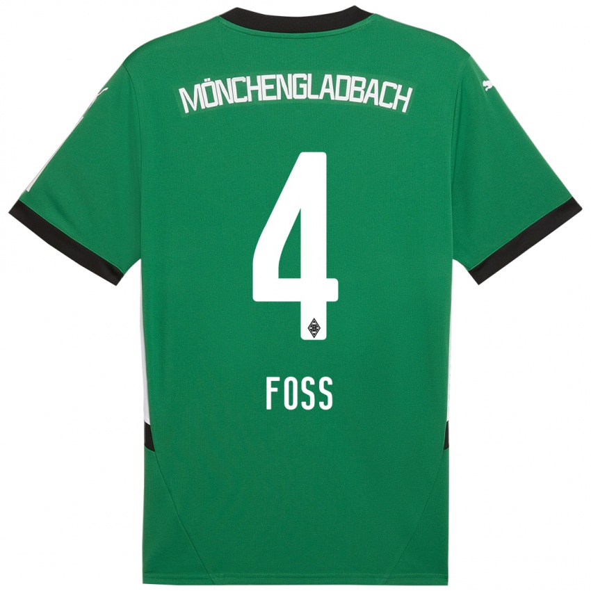 Criança Camisola Jonathan Foss #4 Verde Branco Alternativa 2024/25 Camisa Brasil