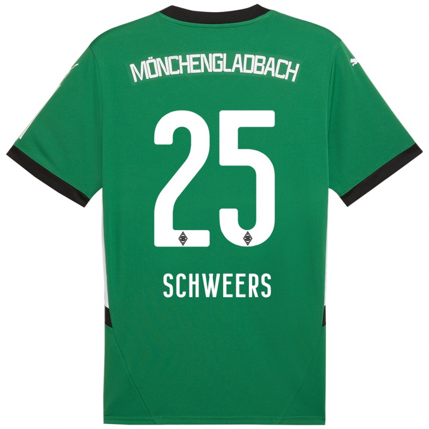 Criança Camisola Lion Schweers #25 Verde Branco Alternativa 2024/25 Camisa Brasil