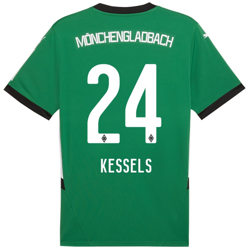 Criança Camisola Imke Kessels #24 Verde Branco Alternativa 2024/25 Camisa Brasil