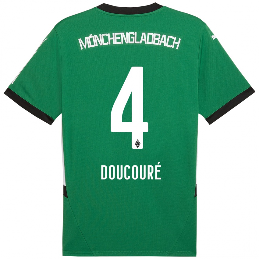 Criança Camisola Mamadou Doucouré #4 Verde Branco Alternativa 2024/25 Camisa Brasil