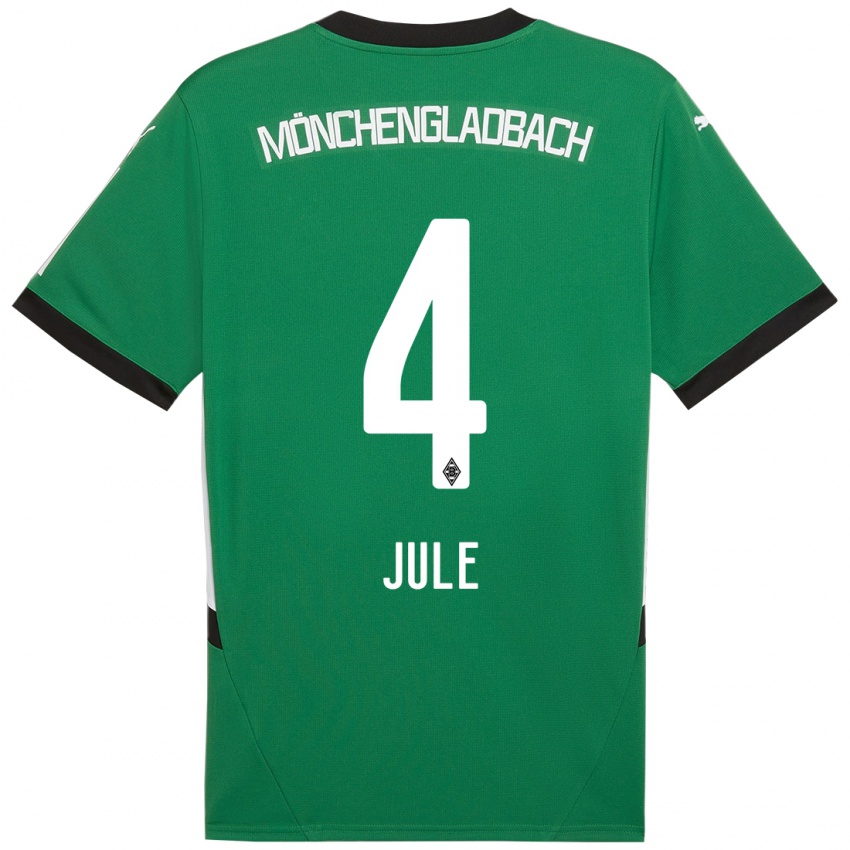 Criança Camisola Jule Dallmann #4 Verde Branco Alternativa 2024/25 Camisa Brasil